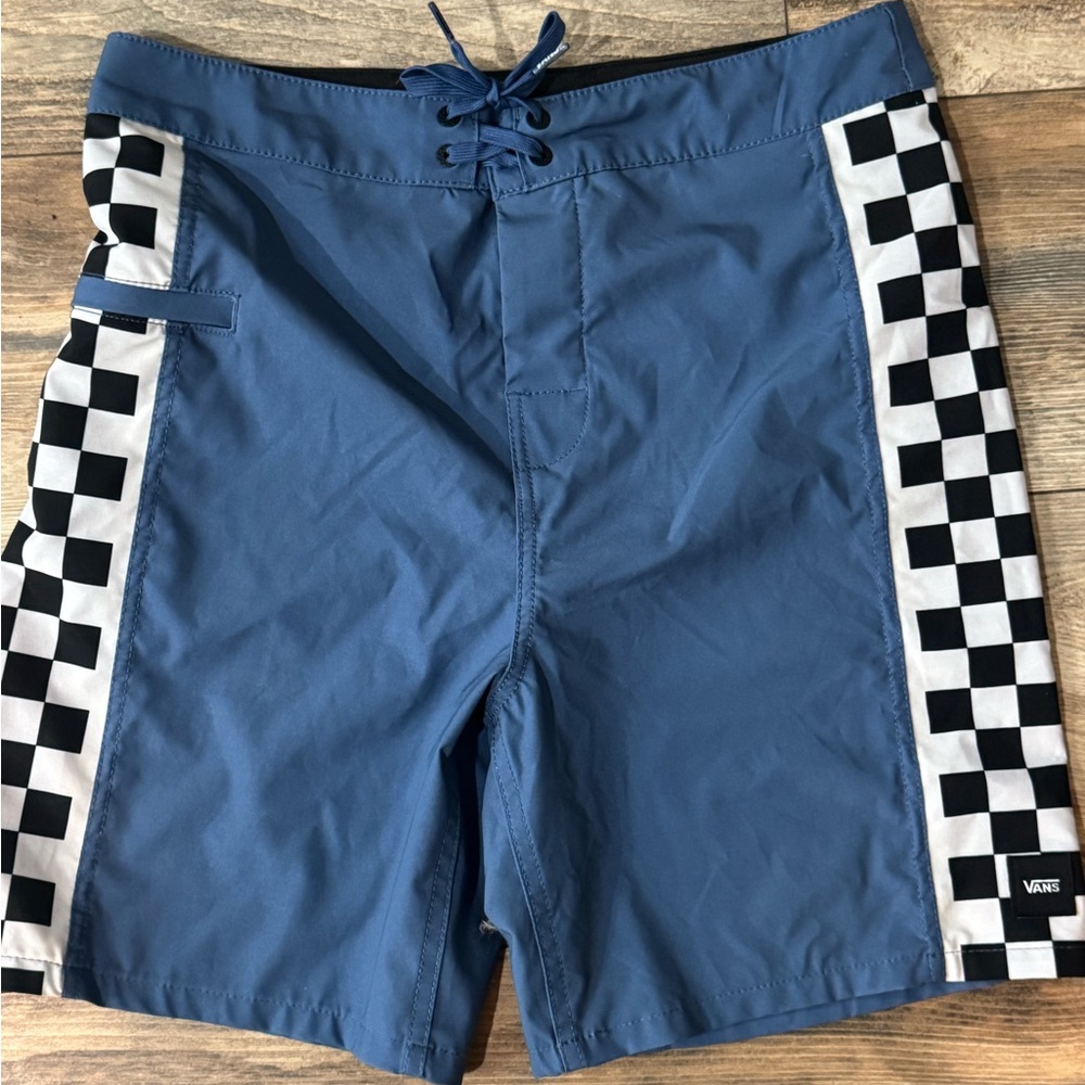 Vans Blue Checkered Board Shorts